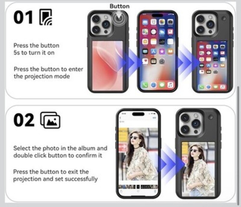 Monitor Screen Using Phone Rear Camera Smart Photo Projection iPhone Case 15 pro - Picture 2 of 3